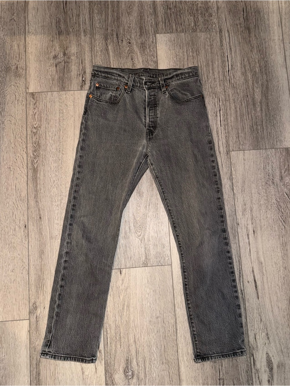 Levi's Premium 501 Black-Grey Straight Leg Women’s Jeans 27 x 28